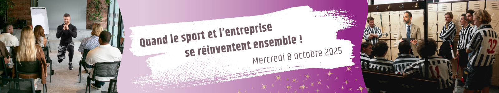 Bandeau événement quand le sport et l'entreprise se réinventent ensemble
